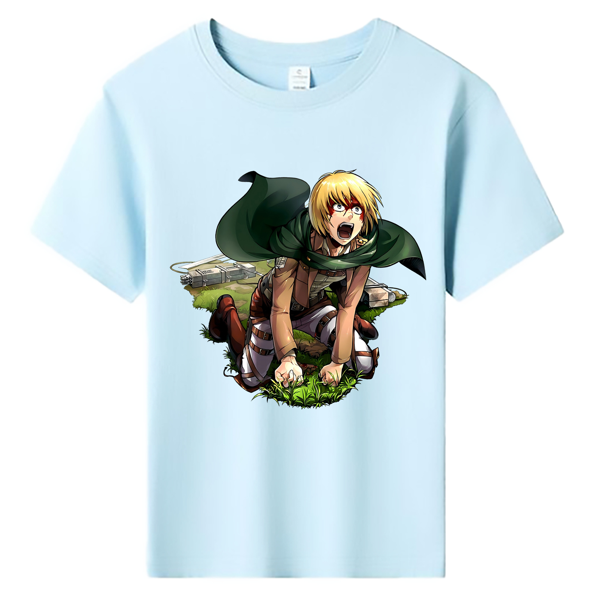 （画像用） 進撃の巨人 アルミン·アルレルト Attack on Titan Armin Arlert 綿100％キッズTシャツ（フロントプリント）